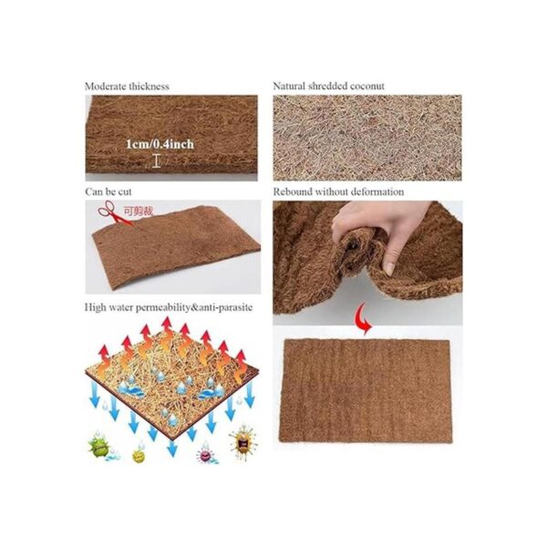 Hamiledyi Alfombrilla de fibra de coco para reptiles