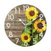 Naanle Elegante reloj de pared redondo de madera vintage_1