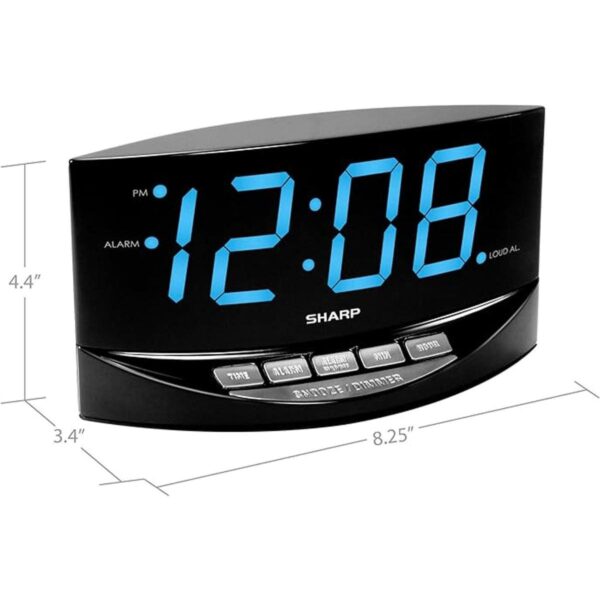 SHARP Reloj despertador fácil de ver con números gigantes_6