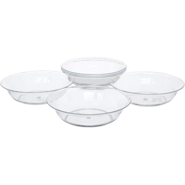 Plato para tarta de acrílico transparente profundo plato