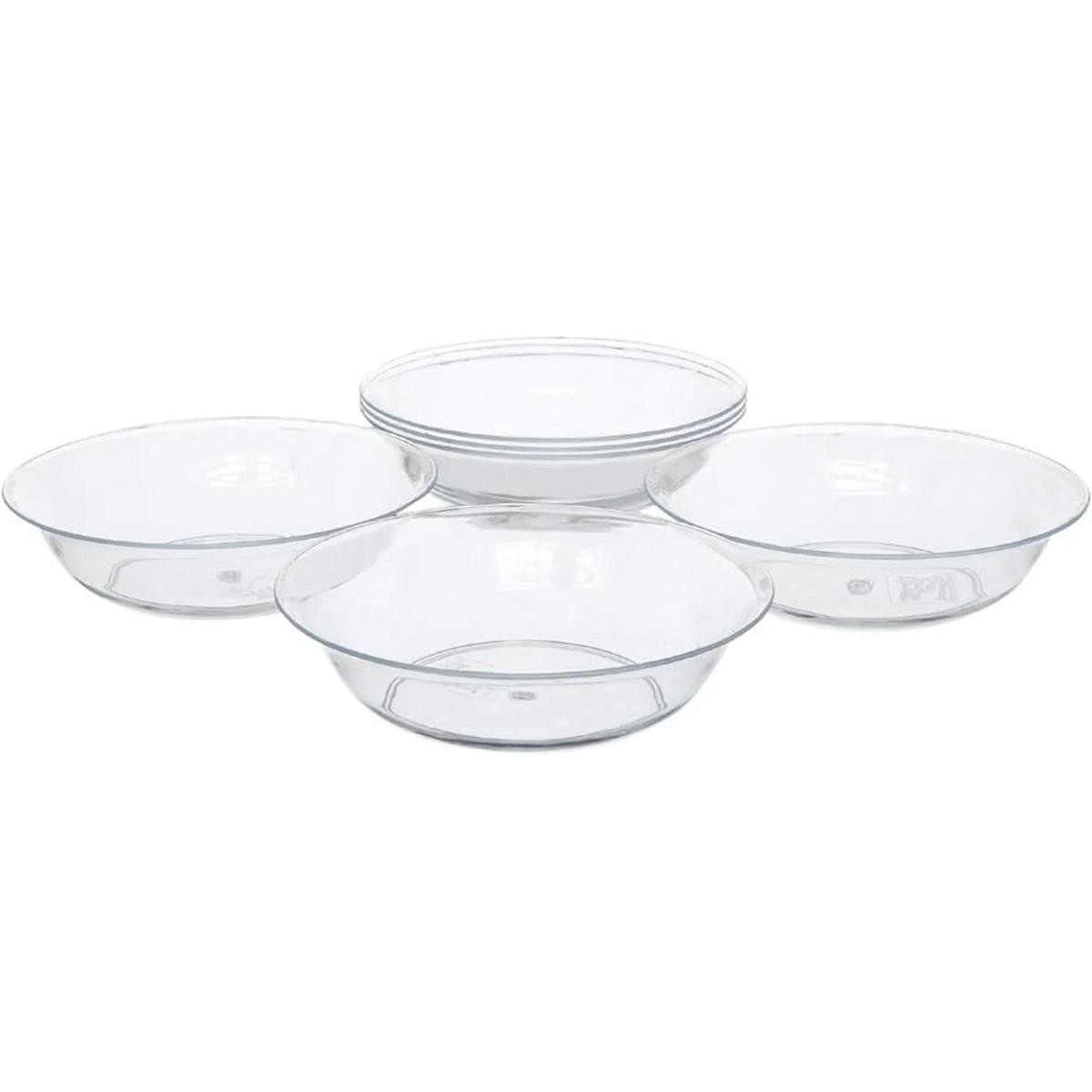 Plato para tarta de acrílico transparente profundo plato