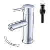 Grifo de baño cromado GGStudy sola manija de un agujero_1