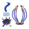 Estación de soldadura con seis brazos flexibles base de