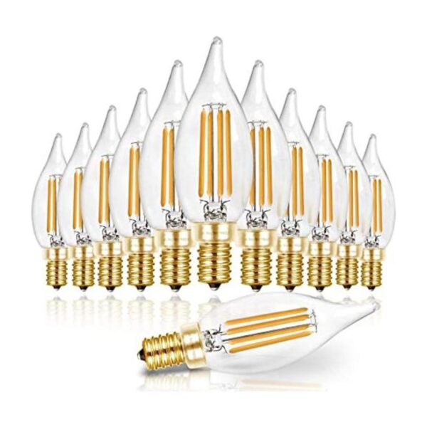Hizashi Bombillas de filamento LED para candelabro con