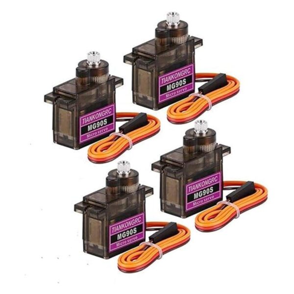 4 unids MG90S 0.32 oz servo motor micro metal engranaje