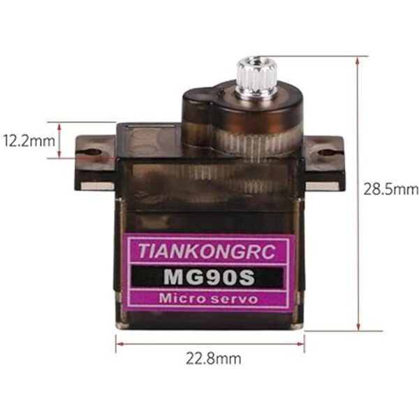 4 unids MG90S 0.32 oz servo motor micro metal engranaje