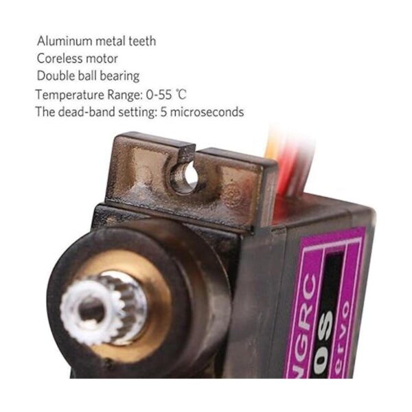 4 unids MG90S 0.32 oz servo motor micro metal engranaje