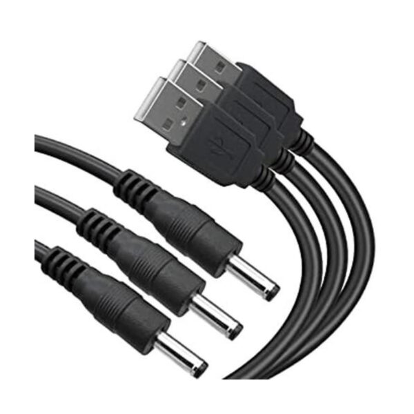 Paquete de 3 cables de alimentación USB a CC de 0.138 in x_1