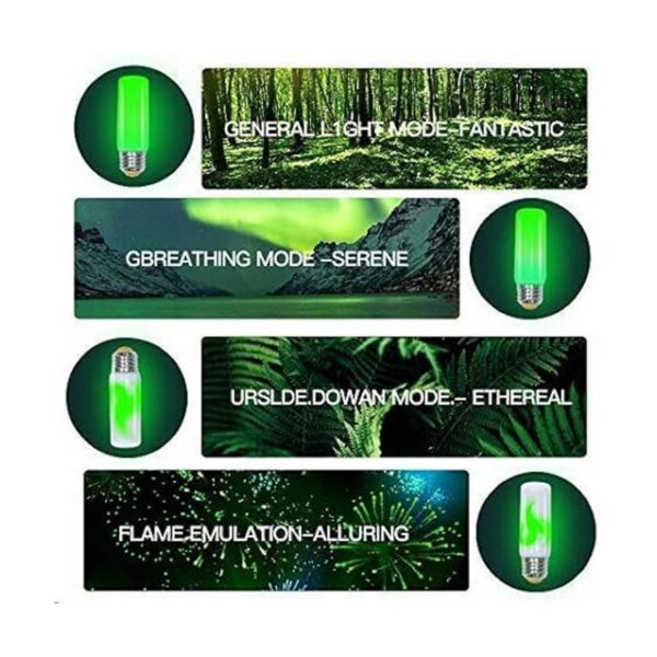 Bosque de luz solar Bombilla LED de efecto de llama E26_2