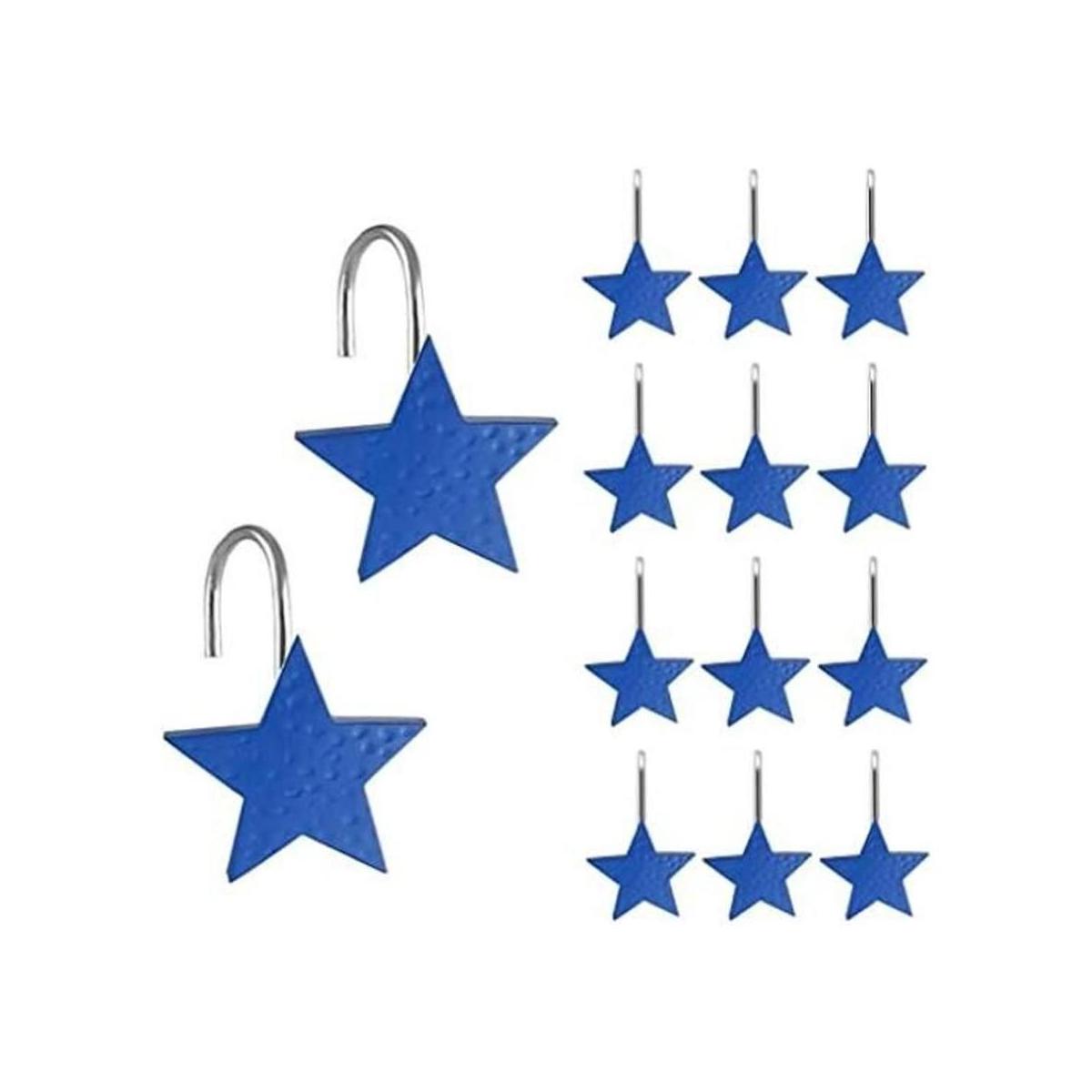 Gracelife 12Pcs Star Design Shower Curtain Hooks Resin