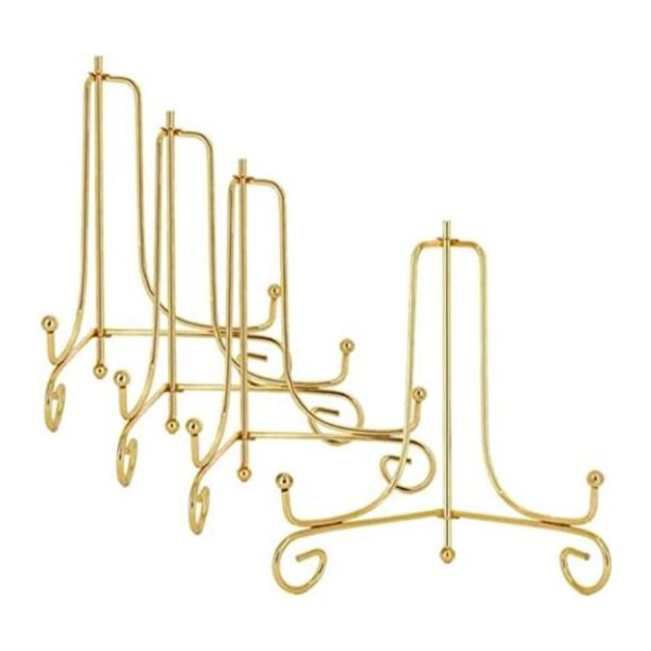 LIONWEI LIONWELI Soporte de placa de hierro dorado de 6