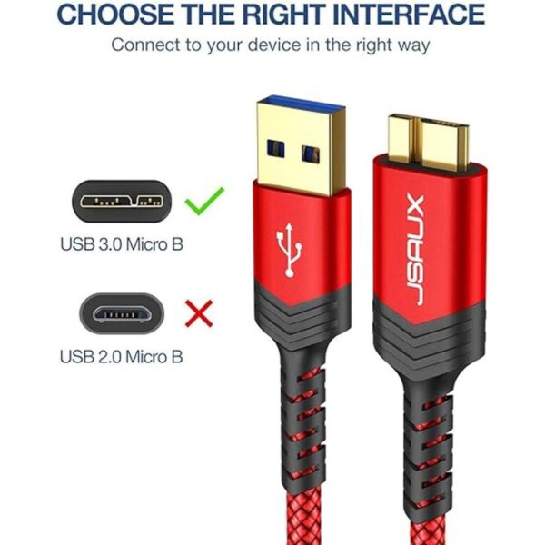 Cable micro USB 3.0 1 pie 3.3 pies JSAUX USB 3.0_2