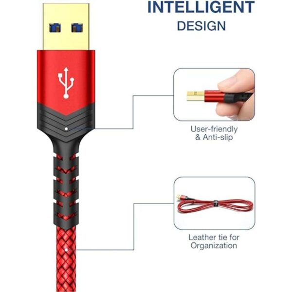 Cable micro USB 3.0 1 pie 3.3 pies JSAUX USB 3.0_6