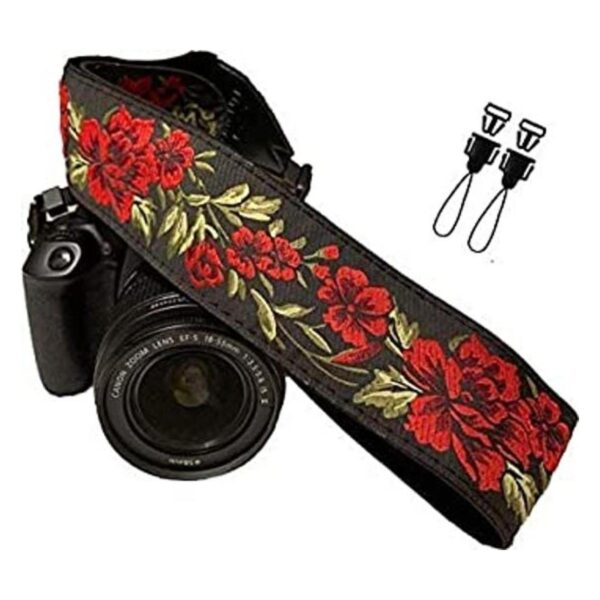 Correa de cámara con flores de rosas para todas las_1