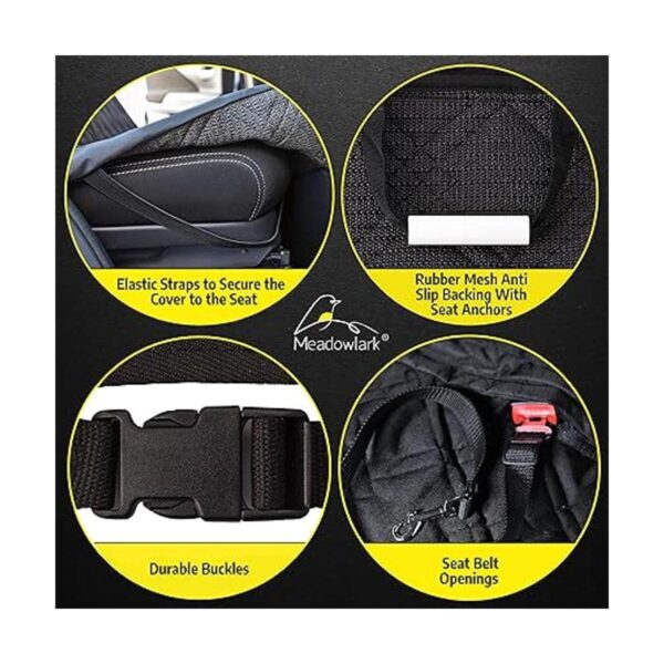 Meadowlark Fundas de asiento de perro prémium para asiento