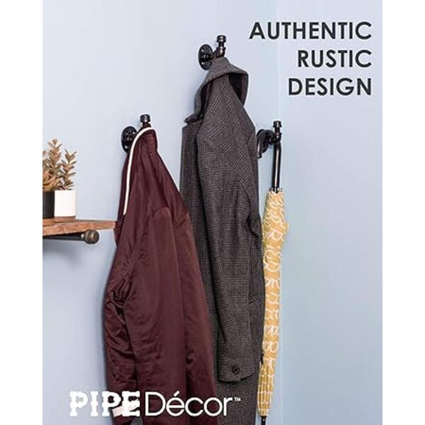 Pipe Decor Juego de ganchos para toallas y ropa