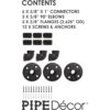 Pipe Decor Juego de ganchos para toallas y ropa