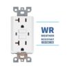 GFCI Receptáculo de salida blanca resistente a la_3