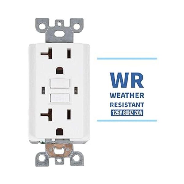 GFCI Receptáculo de salida blanca resistente a la_3