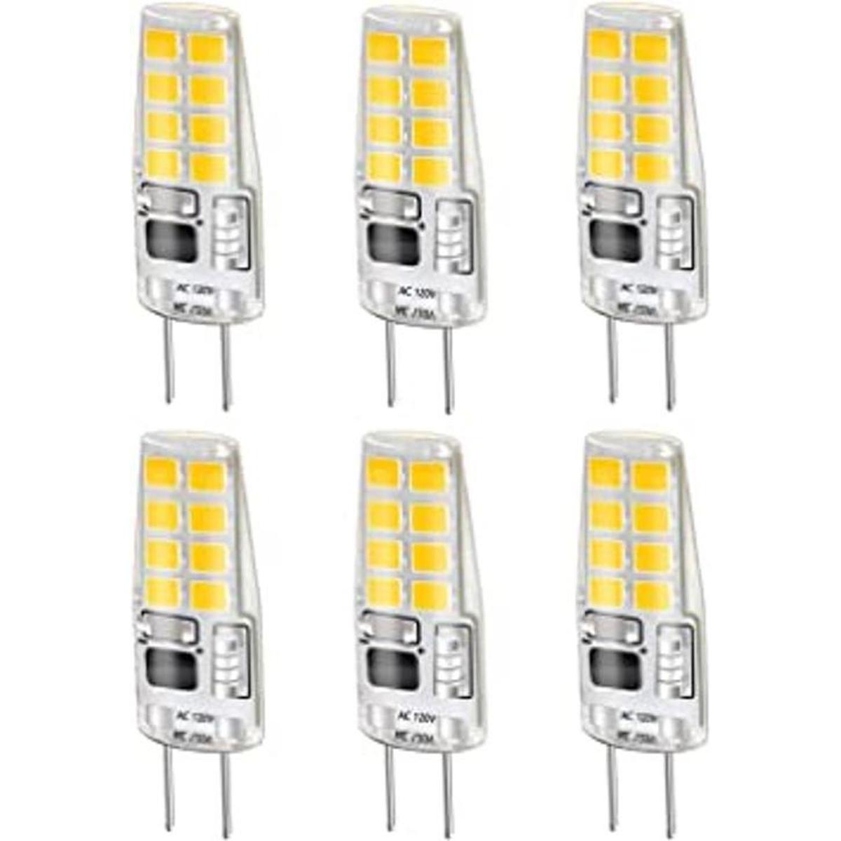 LEKE Bombilla G8 de color blanco cálido de 3 W G8