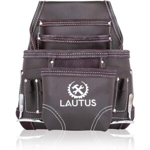 LAUTUS Bolsa de herramientas de cuero curtido con aceite