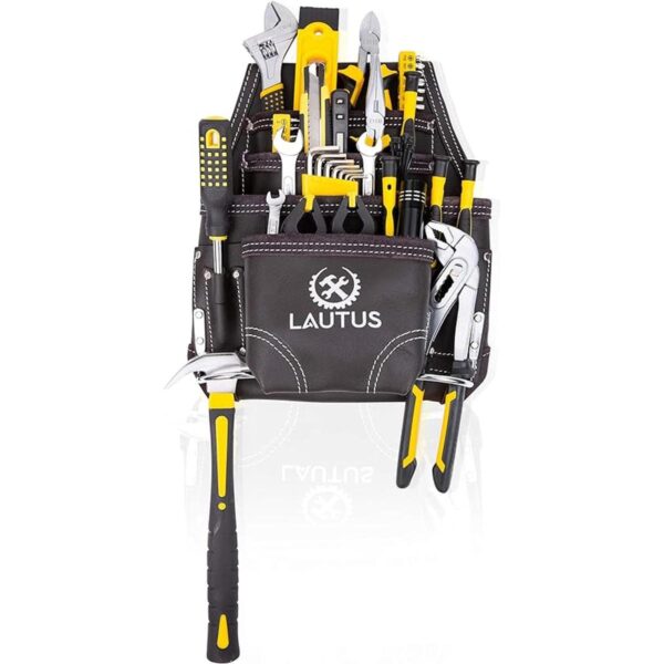 LAUTUS Bolsa de herramientas de cuero curtido con aceite
