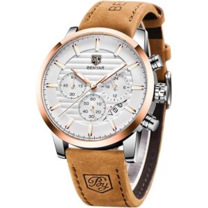 BENYAR Reloj de pulsera con cronógrafo de cuarzo
