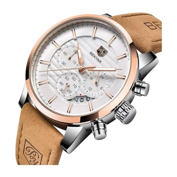 BENYAR Reloj de pulsera con cronógrafo de cuarzo