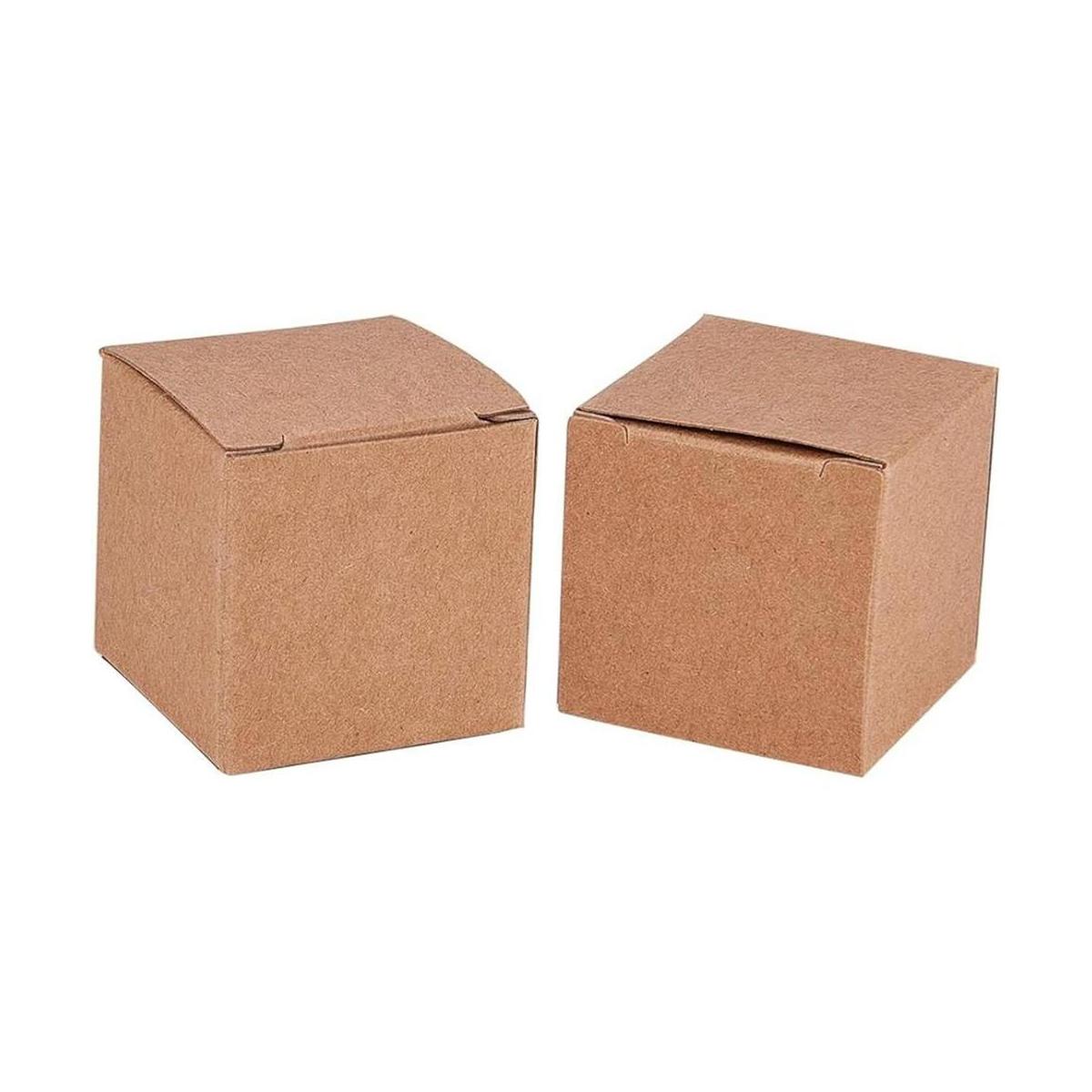BENECREAT 50 cajas de regalo de papel marrón cajas de