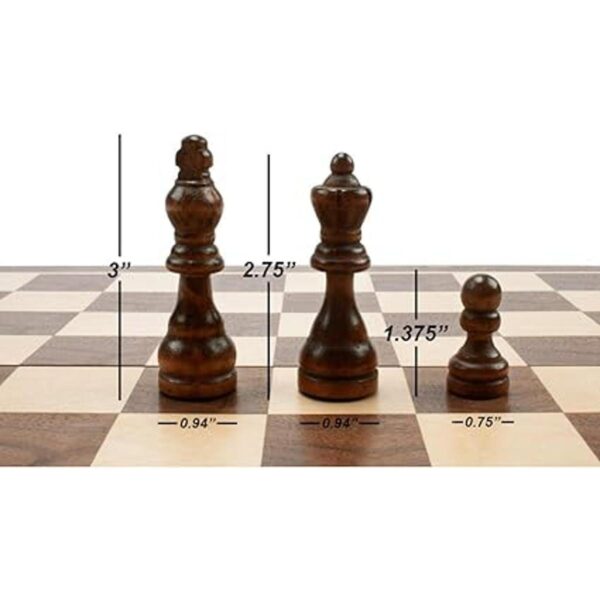 GSE Juego de ajedrez de madera de 15 x 15 pulgadas juego_5