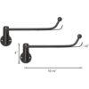 Mkono Percha de ropa para montar en la pared con soporte
