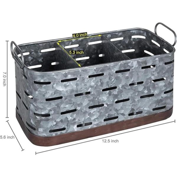 MyGift Soporte de utensilios de metal galvanizado para_4