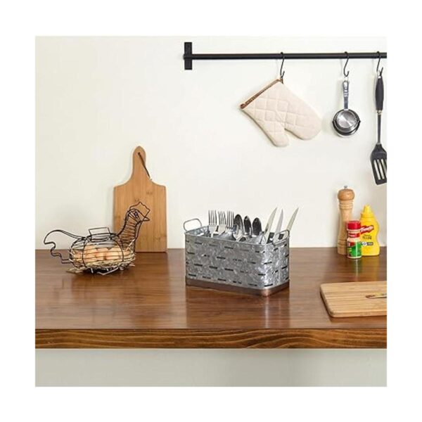 MyGift Soporte de utensilios de metal galvanizado para_6