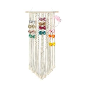 Mkono Soporte para moño de macramé para colgar con clips_1