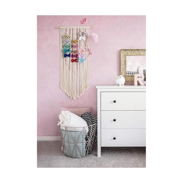 Mkono Soporte para moño de macramé para colgar con clips_2