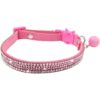 THAIN Collar de gato ajustable básico con diamantes