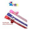 THAIN Collar de gato ajustable básico con diamantes
