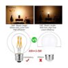 LiteHistory Bombilla LED A15 regulable de 4 W igual a 40 W
