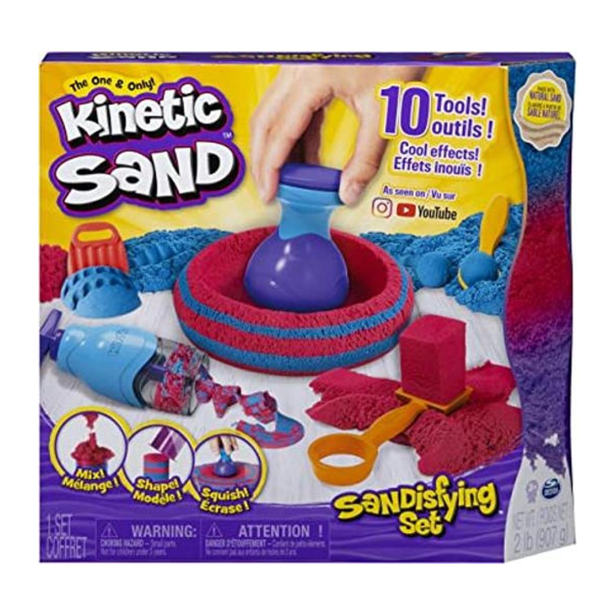 Kinetic Sand Set de arena cinética Sandisfying con 2 lbs
