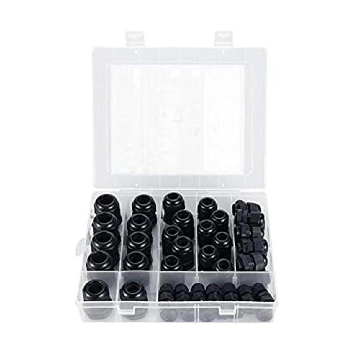MAKERELE Juego de 45 prensaestopas de plástico impermeable