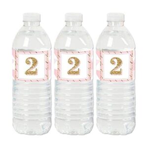Etiquetas adhesivas para botella de agua de 2 cumpleaños_1