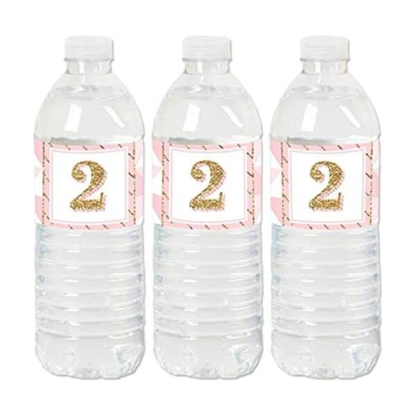 Etiquetas adhesivas para botella de agua de 2 cumpleaños_1