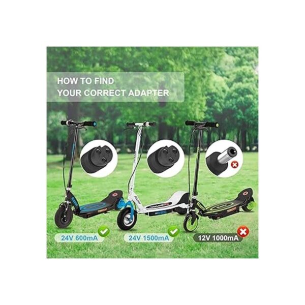 Cargador de batería de scooter de 24 V para Razor MX350_6
