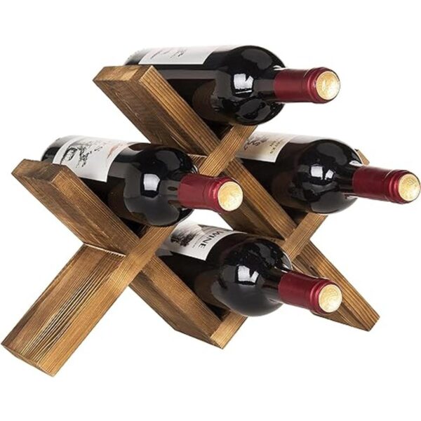 MyGift Estante para vino rústico de madera marrón para_1