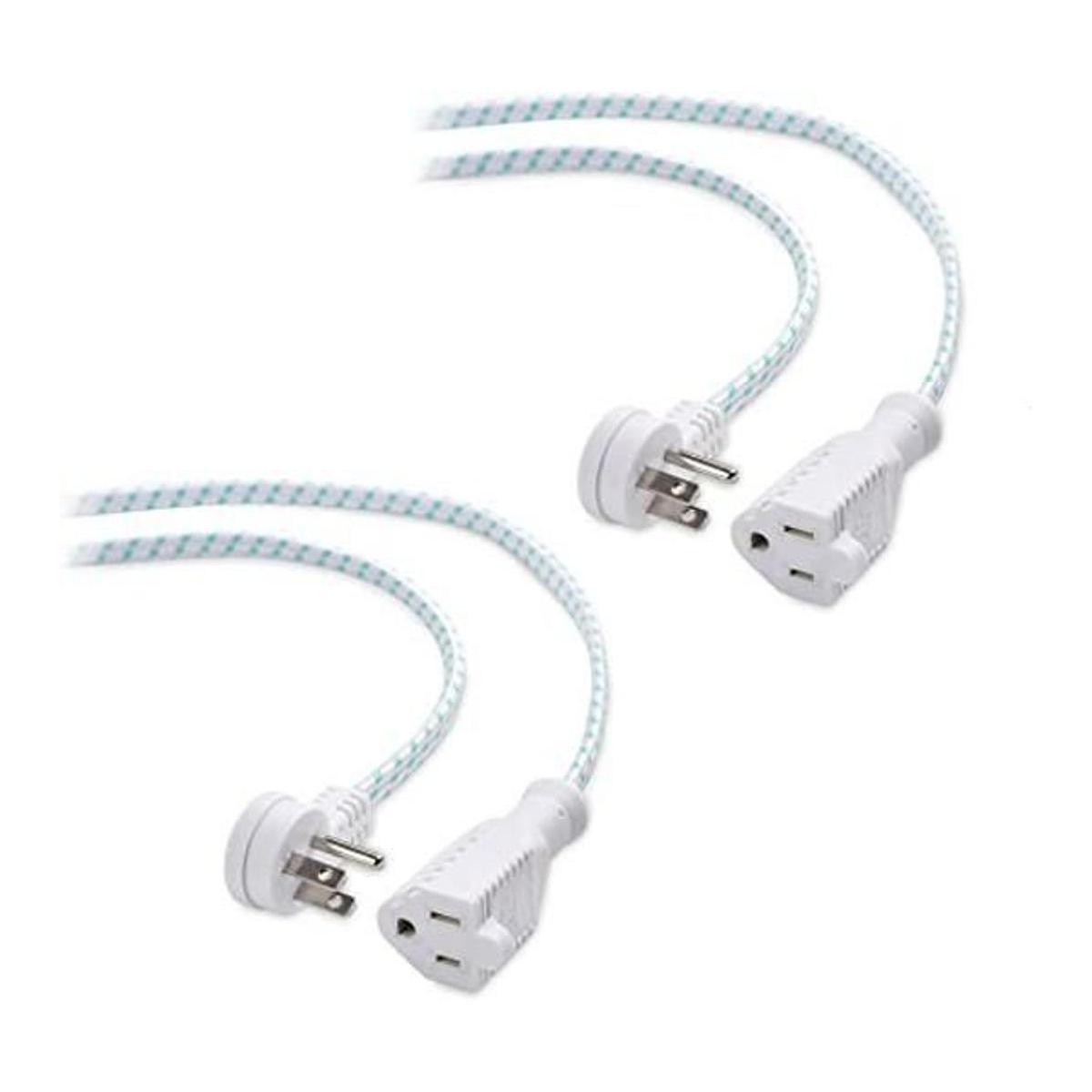 Cable Matters Paquete de 2 cables de alimentación planos