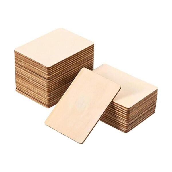Boao Cuadrados de madera en blanco piezas de madera sin