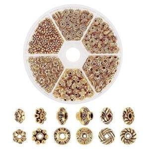 Cuentas Ph PandaHall espaciadoras tibetanas de plata