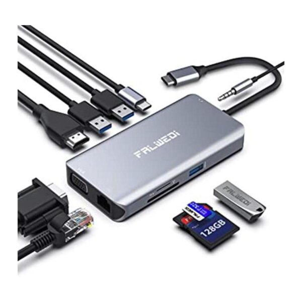 Hub USB C adaptador tipo C adaptador Falwedi 10 en 1 con_1