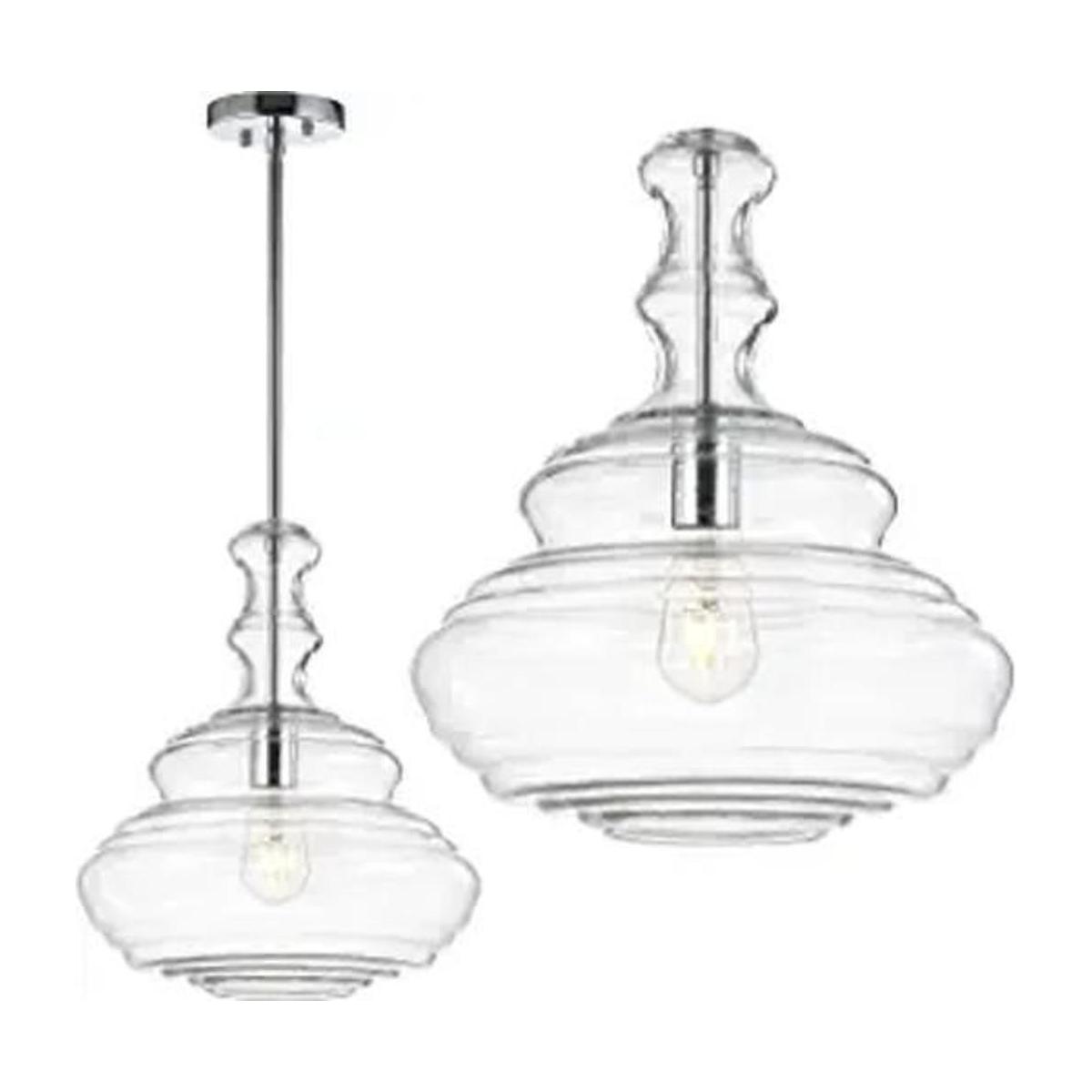 JONATHAN Y JYL6402A Bettina Colgante de cristal y metal