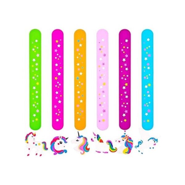 Tense 6 pulseras de silicona de unicornio con estrella